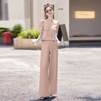 小香风套装女夏短袖上衣减龄两件套