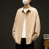 7304（黑墙）男士衬衫长袖春秋季衬衣寸衫外套衣服男装休闲上衣