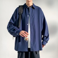 新品衬衫男士秋季设计感小众高级感轻奢宽松内搭衣服