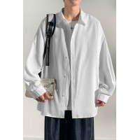 新品衬衫男士秋季设计感小众高级感轻奢宽松内搭衣服