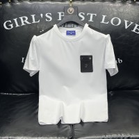 2024新款夏季丝光棉男士T恤长期供货A315XB06白沙发图