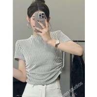 2024春款显瘦美式修身宽松上衣