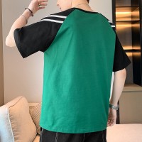 短袖t恤男士新款夏季纯棉休闲潮流上衣宽松潮流短袖T恤