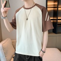 短袖t恤男士新款夏季纯棉休闲潮流上衣宽松潮流短袖T恤