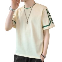 大码短袖t恤男士新款夏季纯棉休闲潮流上衣宽松潮流短袖T恤