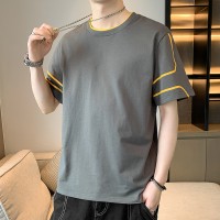 大码短袖t恤男士新款夏季纯棉休闲潮流上衣宽松潮流短袖T恤