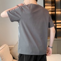 纯棉短袖T恤男士夏季韩版潮流烫金时尚宽松休闲短袖