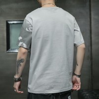春秋新款潮流纯棉T恤宽松上衣内搭长袖男士打底衫百搭