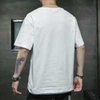 春秋新款潮流纯棉T恤宽松上衣内搭长袖男士打底衫百搭