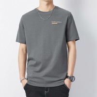 Q全棉品质新疆长绒棉短袖t恤男圆领潮流夏季液氨长绒棉打底衫