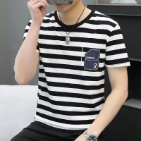 Q夏季男士短袖t恤男青少年圆领打底衫男上衣服男百搭T恤衫潮