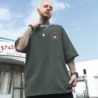 夏季新款T恤男230克潮小众设计纯棉美式高街青少年宽松上衣男