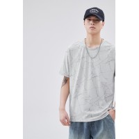 Q冰丝短袖T恤男夏季ins潮牌网眼速干衣服宽松大码凉感休闲上