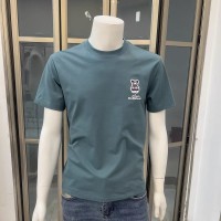 小熊短袖T恤男夏季新款修身型潮流圆领百搭上衣ins痞帅纯棉体恤男