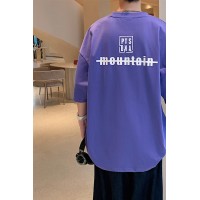 Q2024夏季重磅短袖t恤男240G潮宽松情侣夏季运动休闲落肩款T