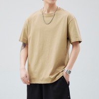 Q2024夏季短袖t恤男冰感潮流宽松情侣夏季运动休闲拼接T恤上