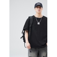 Q2024夏季短袖t恤男冰感潮流宽松情侣夏季运动休闲内搭T恤上