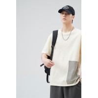 Q2024夏季简约短袖t恤男冰感宽松情侣夏季运动休闲内搭T恤上