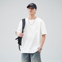 Q2024夏季简约短袖t恤男冰感宽松情侣夏季运动休闲内搭T恤上