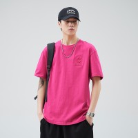 Q2024夏季简约短袖t恤男冰感宽松情侣夏季运动休闲内搭T恤上