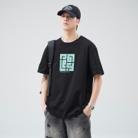 Q2024夏季简约短袖t恤男冰感宽松情侣夏季运动休闲内搭T恤上