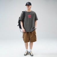 Q2024夏季简约短袖t恤男冰感宽松情侣夏季运动休闲内搭T恤上