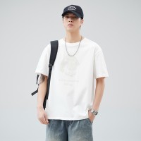 Q2024夏季简约短袖t恤男冰感宽松情侣夏季运动休闲内搭T恤上