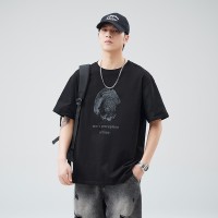 Q2024夏季简约短袖t恤男冰感宽松情侣夏季运动休闲内搭T恤上