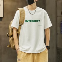 Q日系短袖T恤男潮牌2024夏季宽松衣服男士个性体恤复古潮流男