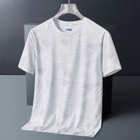 短袖T恤男士夏季薄款冰丝速干冰感上衣排汗透气体能训练服跑步