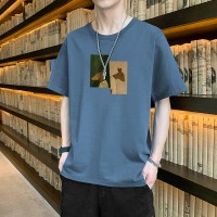 2024新款短袖t恤男士夏季薄款冰丝潮牌半袖体恤男款冰感上衣