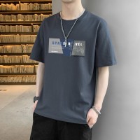 2024新款短袖t恤男士夏季薄款冰丝潮牌半袖体恤男款冰感上衣