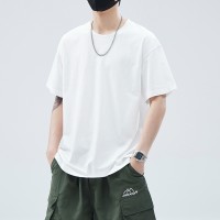 Q满天星空短袖t恤男款潮牌美式大码衣服夏季宽松男士半袖体恤