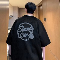 TC016短袖t恤男ins时尚宽松港风男生衣服夏季男装百搭帅气休闲