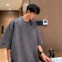 TC016短袖t恤男ins时尚宽松港风男生衣服夏季男装百搭帅气休闲