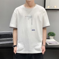T227夏季纯棉短袖t恤男士夏季休闲时尚潮牌ins半袖上衣
