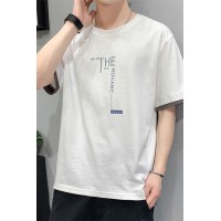 T227夏季纯棉短袖t恤男士夏季休闲时尚潮牌ins半袖上衣