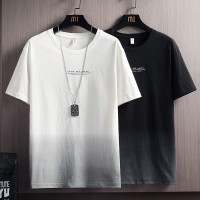 T356纯棉简约短袖男士T恤夏季新款宽松半袖潮流上衣