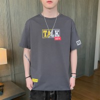 Q短袖t恤男士夏季薄款潮牌宽松夏天2024纯棉半袖上衣服打底衫