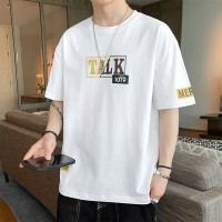 Q短袖t恤男士夏季薄款潮牌宽松夏天2024纯棉半袖上衣服打底衫