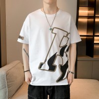 Q男生短袖t恤潮牌潮流夏天ins宽松夏季薄款2024打底上衣服体