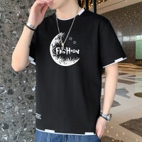 Q男生潮流短袖T恤男士夏季体恤休闲运动宽松男学生打底衫