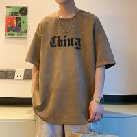 TC001高级感短袖t恤男款休闲复古短T