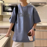 TC001高级感短袖t恤男款休闲复古短T