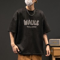 TC005高级感短袖t恤男衣服半截袖潮流ins宽松百搭青少年T恤上衣