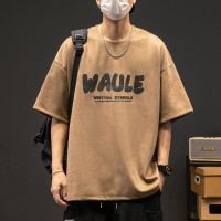 TC005高级感短袖t恤男衣服半截袖潮流ins宽松百搭青少年T恤上衣