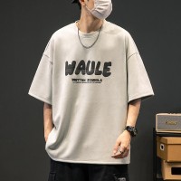 TC005高级感短袖t恤男衣服半截袖潮流ins宽松百搭青少年T恤上衣