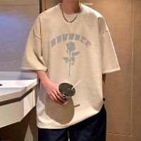 TC002美式复古短袖T恤夏季男款青少年帅气男生短袖