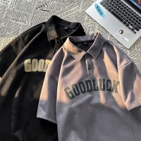 （地毯）鹿皮绒短袖T恤上衣男装POLO衫