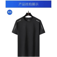 速干休闲男士短袖t恤透气凉感夏季新款上衣运动百搭中年